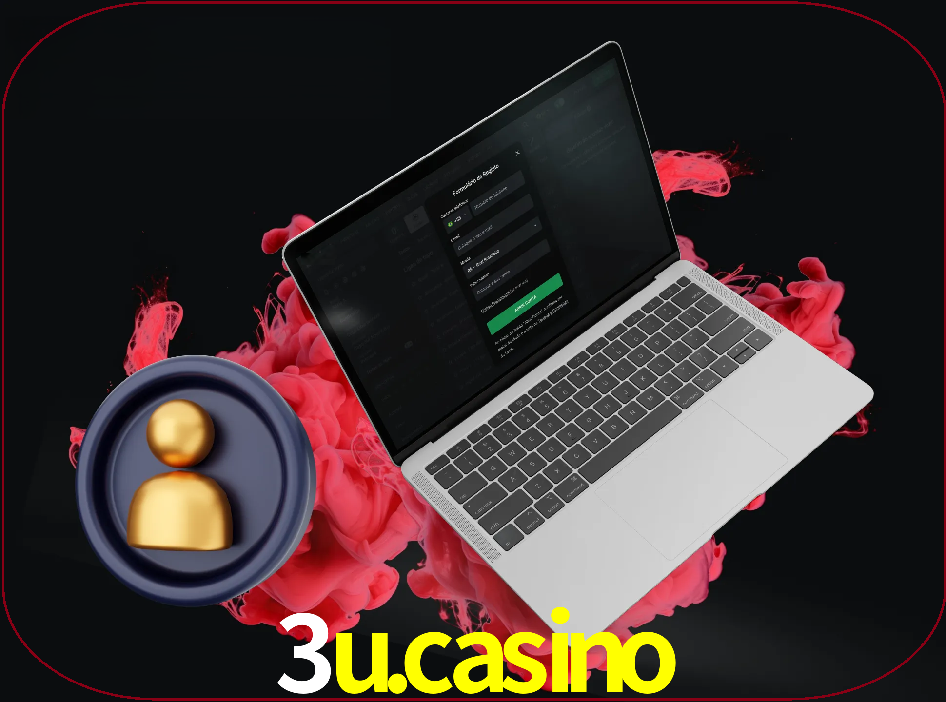 No cabeçalho do site 3U.CASINO, clique no botão que o levará a um formulário especial onde terá de introduzir as suas informações actuais.