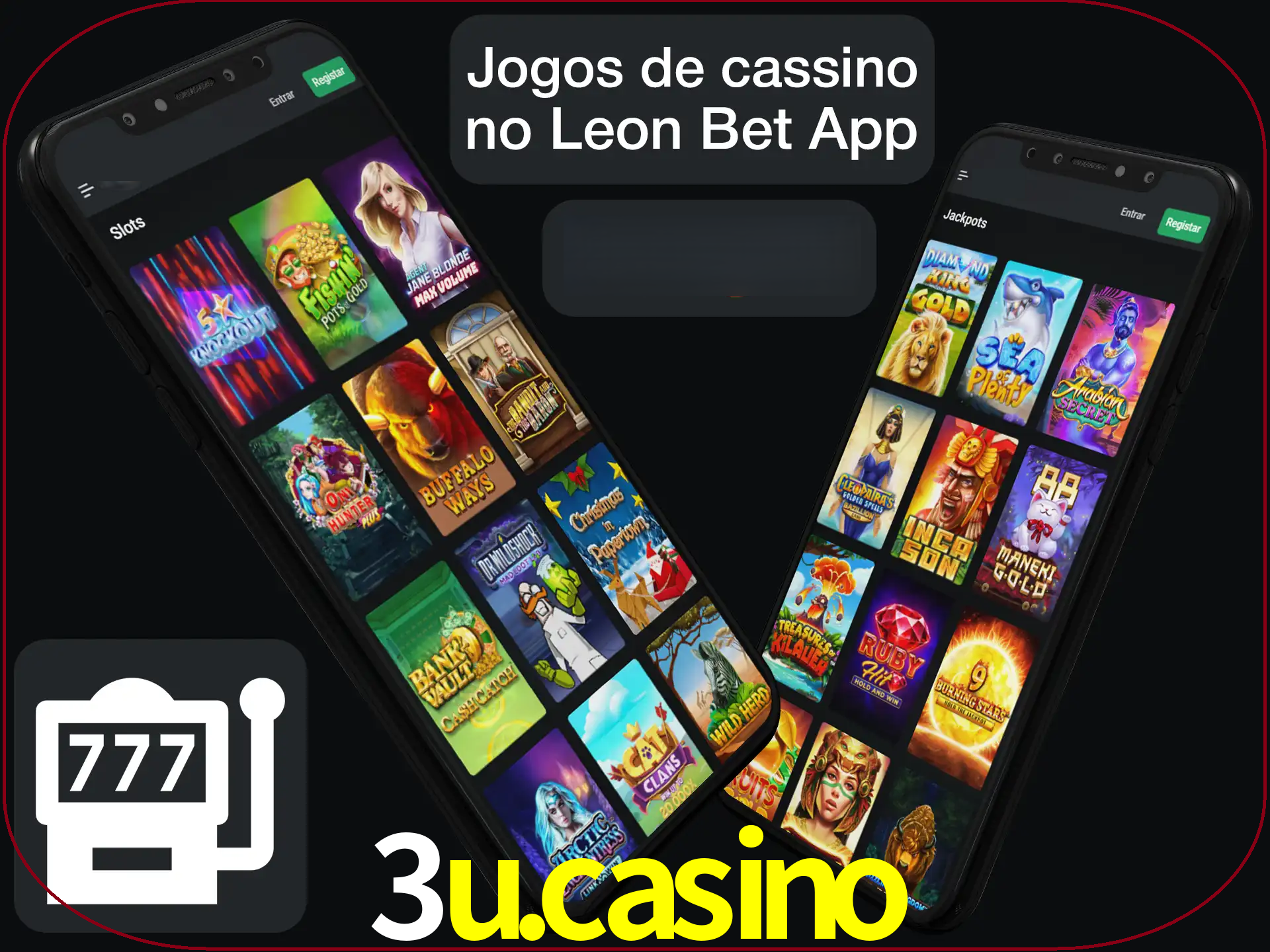 Escolha quais jogos de cassino jogar no app.